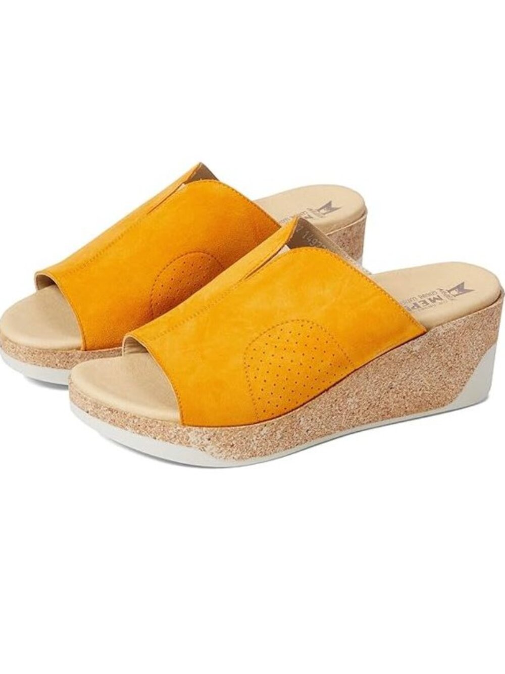 MEPHISTO Giuletta Wedge Platform Sandals Size EU 41 10.5 11 Mango Suede NEW